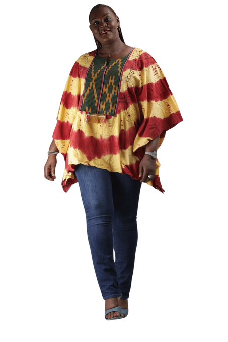 🌟 Haut Patakali Motif Rafia Artisanale