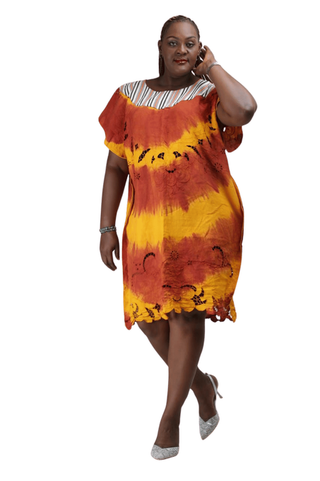 Robe Artisanale en Lin Brodé Italien 🌸