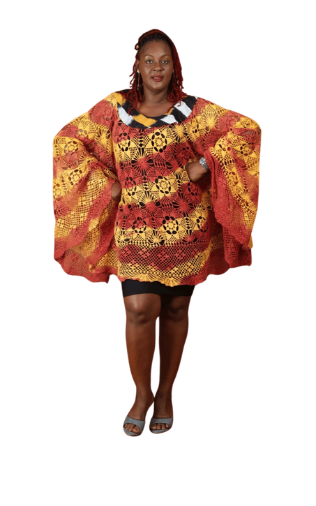 Écharpe Tricotée Motif Rafia -  Élégance Artisanale ✨