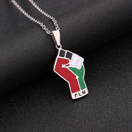 Silver Palestinian Lives Matter Pendant