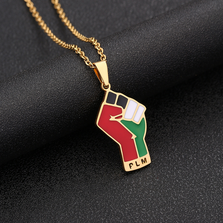 Gold Palestinian Lives Matter Pendant