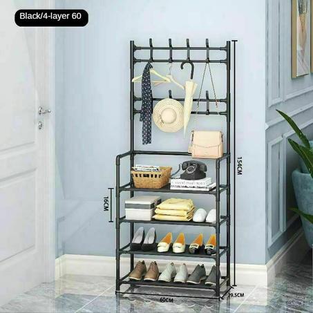 علاقة الملابس مع منظيم الأحذية المصنوع من الفولاذ الصلب