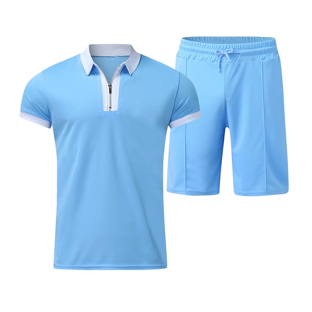 طقم رجالي صيفي أنيق – تيشرت + شورط 👕🩳