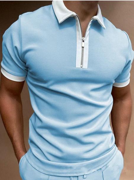 طقم رجالي صيفي أنيق – تيشرت + شورط 👕🩳