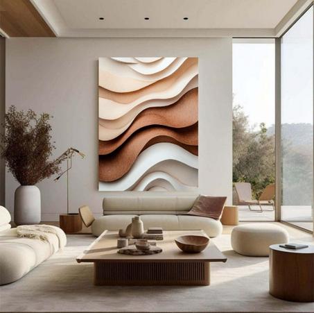 Luxueux Abstract Rythmique Tableau décoratif mural