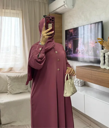 عباية توب كريب روزا