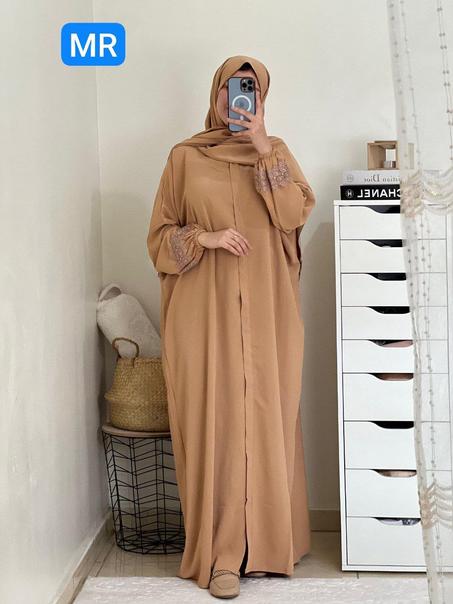 طقم للصلاة من قطعتين عباية مع فولار