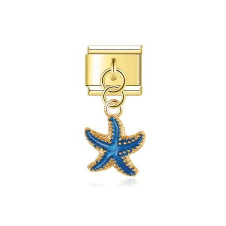 Charm Blue Star Fish (Doré)