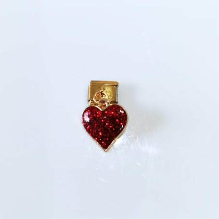 Charm COEUR ROUGE (Doré)