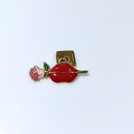 Charm BOUCHE ET FLEUR (Doré)