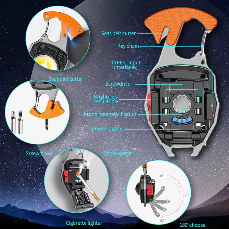 Mini lampe torche avec briquet électrique