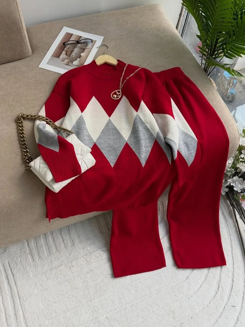 ✨ Ensemble Jacquard – الأناقة والراحة فطلة وحدة ✨