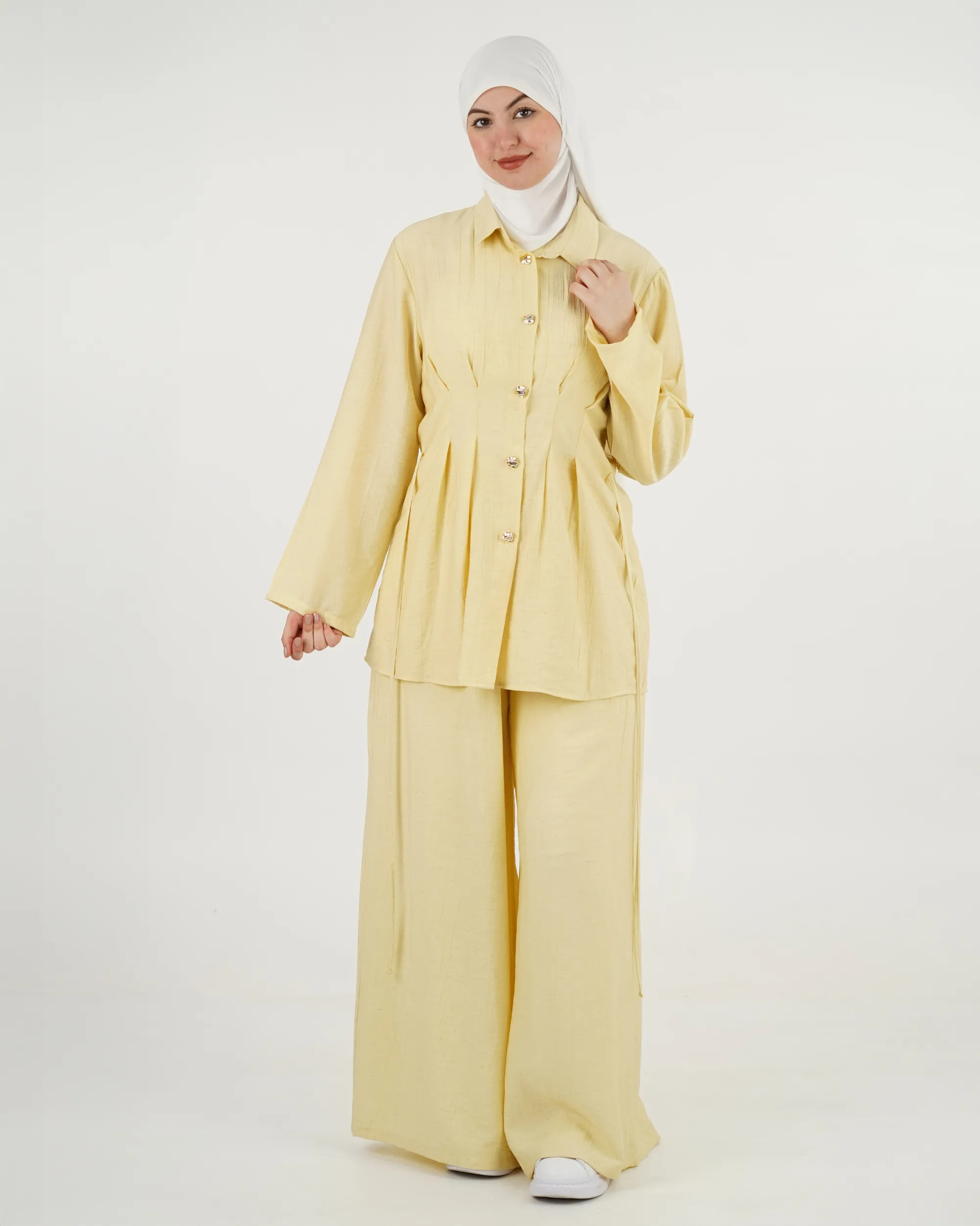Ensemble Lin Pure Comfort ✨ | أناقة اللين الباردة لكل خرجاتك