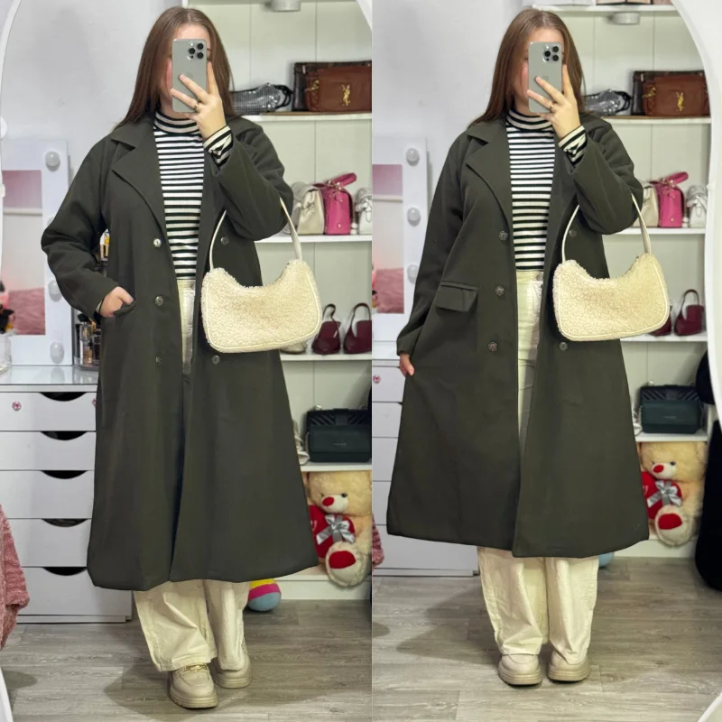 ✨ معطف طويل نسائي بلمسة فاخرة – دفء وأناقة في قطعة وحدة