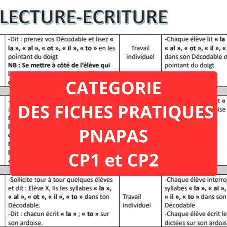 FICHES PRATIQUES PNAPAS