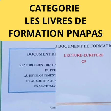 LES LIVRES DE FORMATION PNAPAS