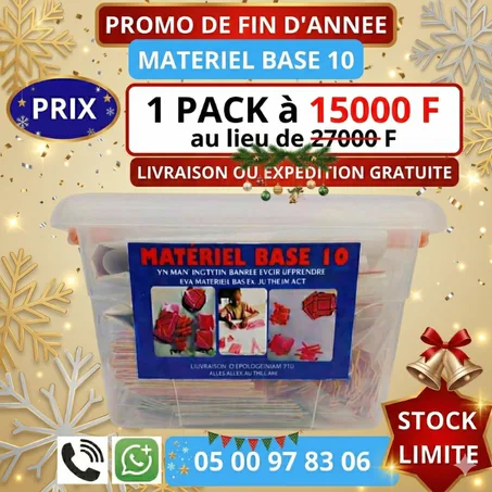 ✨ PROMO. FIN D’ANNEE –UN (01) PACK  MATÉRIEL BASE 10 à 15 000 F au lieu de 27 000 F  ✨