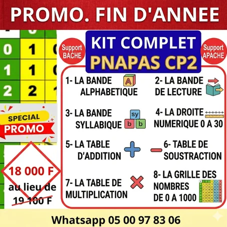 ✨ PROMO. FIN D’ANNEE –Kit complet d’installation PNAPAS CP2 = 18 000 F au lieu 19100F  ✨