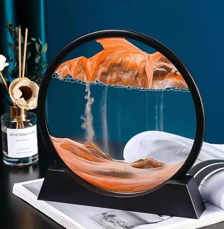 زينة الساعة الرملية ذات الرمال المتحركة