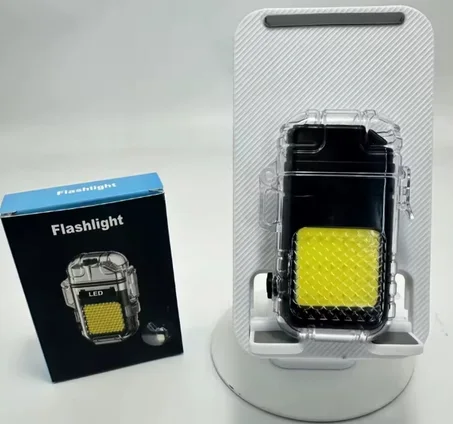 ولاعة كهربائية مزدوجة مع مصباح