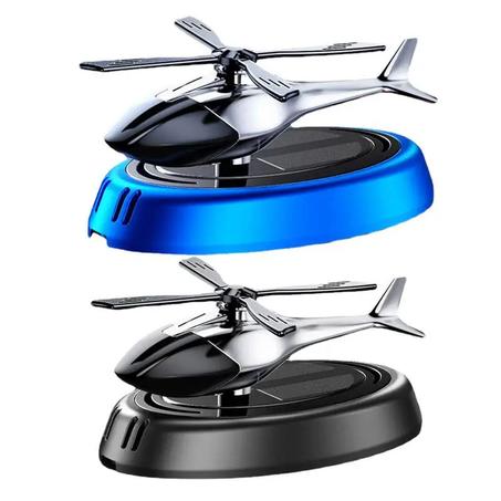 طائرة هليكوبتر تعمل بالطاقة الشمسية معطر هواء للسيارة، مروحة دوارة، عطر يدوم طويلاً