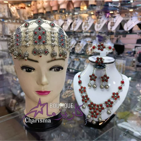Parure kabyle corail534 avec couronne518
