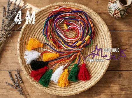 Ceinture traditionnelle, 5couleurs, 4 mètre.