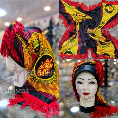 Grand foulard kabyle منديل خامسة شوشة طويلة