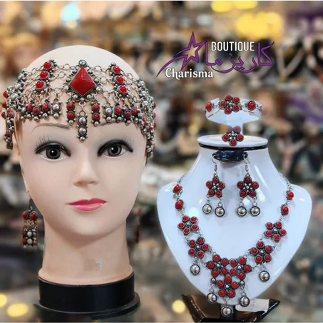 Parure kabyle corail534 avec couronne504