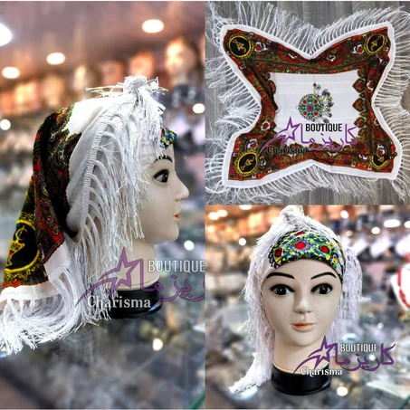 Foulard kabyle منديل امبريمي وسط بروش