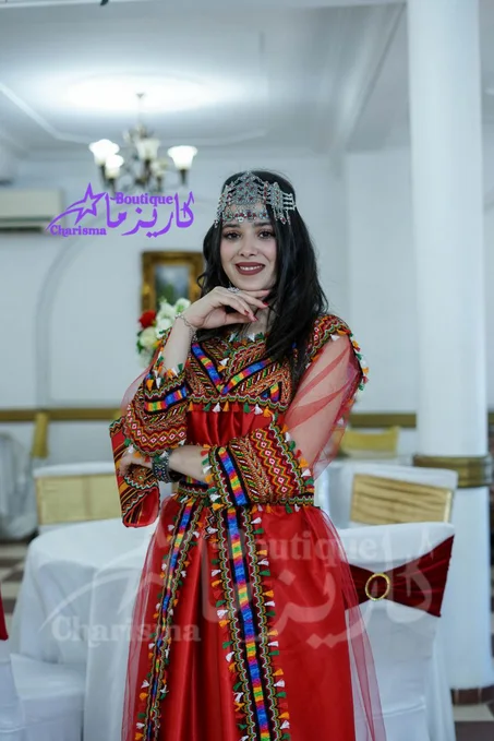 Robe kabyle moderne avec fota tulle 1032