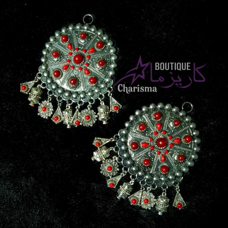 Grande broche fantaisie en corail (Code Br004)