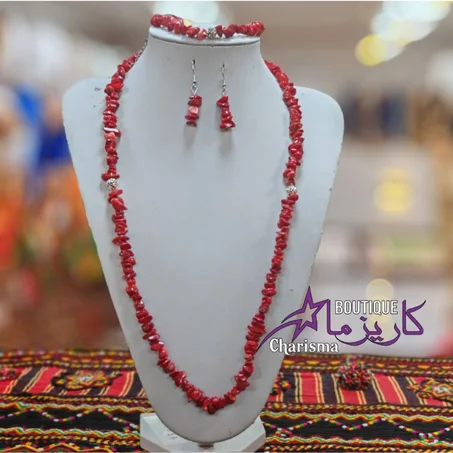 Parure kabyles corail بارور قبائلي مرجان سامبل