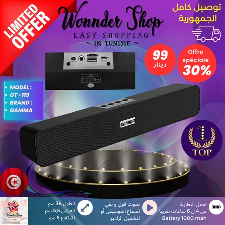 Barre de son Bluetooth USB GAMMA (GT-119)