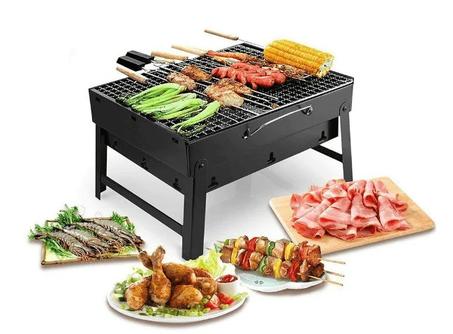 شواية اللحم الرائعة و القابلة للطي (الحجم الكبير) + بالاضافة الى منفاخ الفحم بالمجان