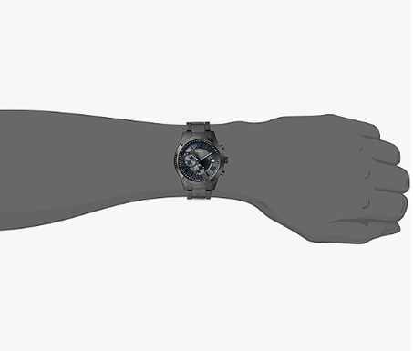 جيس ساعة كرونوغراف بسوار من الستانلس ستيل بلون رمادي داكن