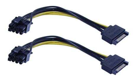 sata power to 8 pin, Câble D'alimentation 15 Broches SATA vers 8 Broches PCI-E, 15 Broches SATA Mâle vers 8 Broches Femelle PCI-E PCI Câble Adaptateur D'alimentation Câble D'extension (SATA s