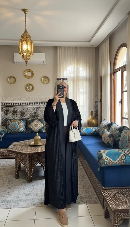 كيمونو موبرة فاخرة – أناقة راقية بإطلالة عصرية ✨