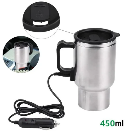 كوب تدفئة المشروبات للسيارة مصنوع من الفولاذ المقاوم للصدأ Tasse Chauffe-boisson Pour Voiture En Acier Inoxydable