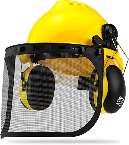 Casco forestal NEIKO 53880A para seguridad con protector facial y orejeras, casco de motosierra con protector facial, equipo de seguridad para casco duro, protector facial y escudo de malla p