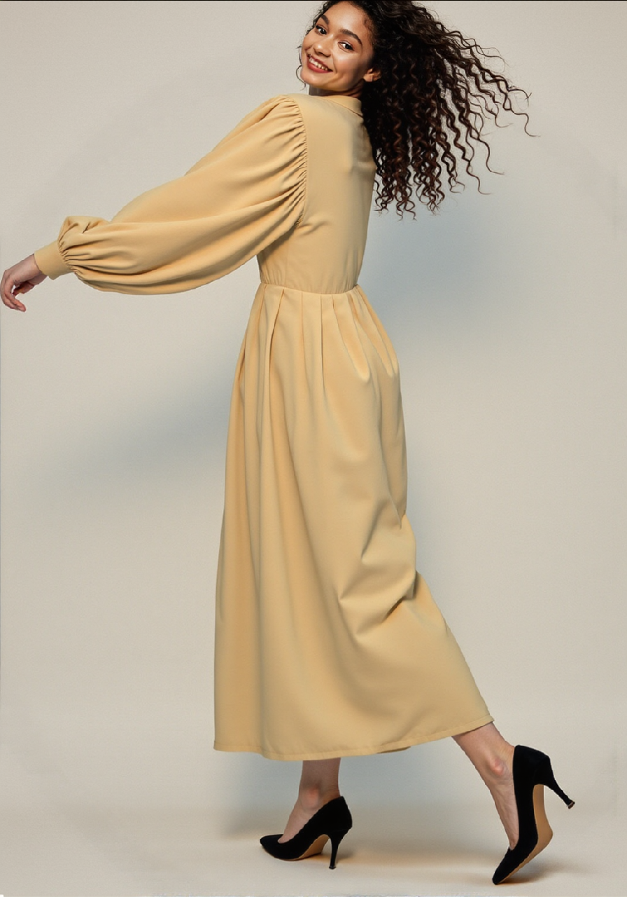Robe manche bouffante