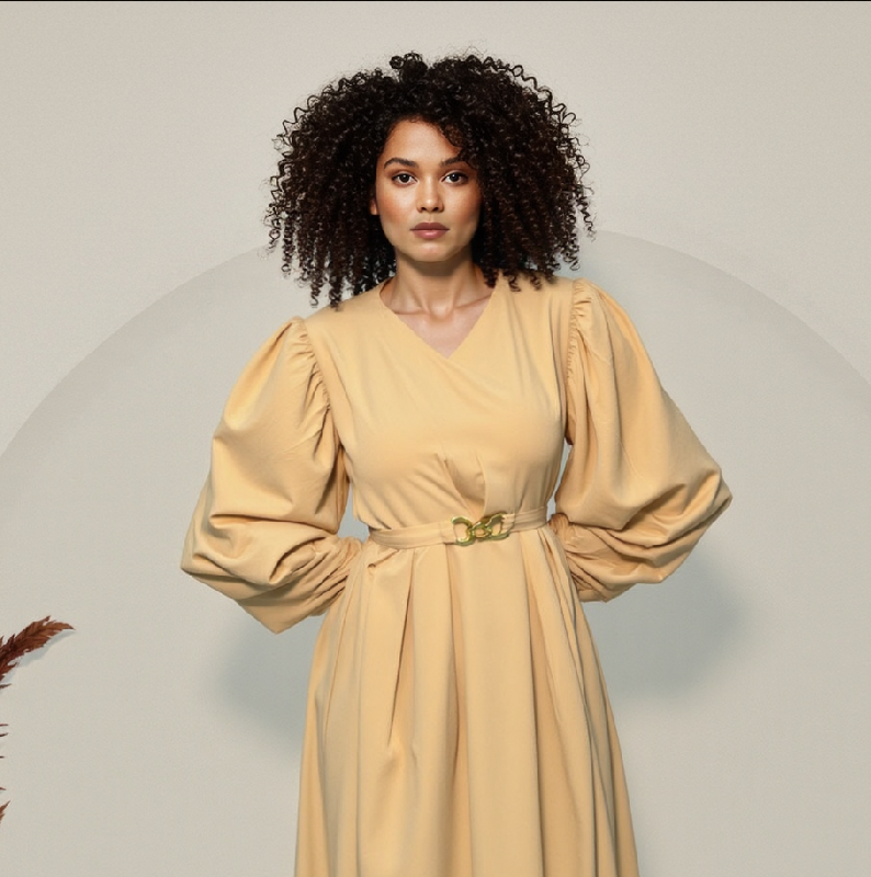 Robe manche bouffante