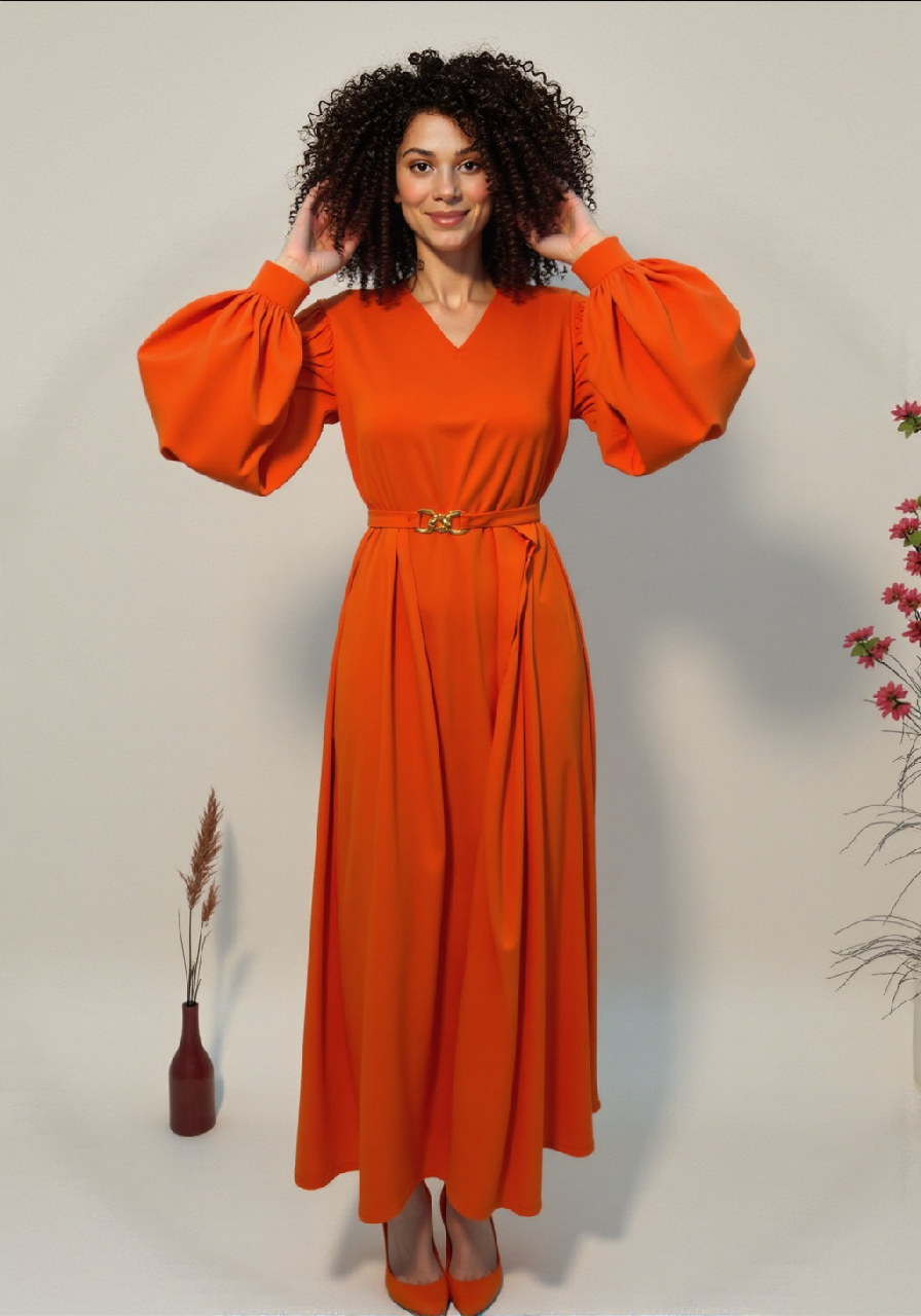 Robe manche bouffante
