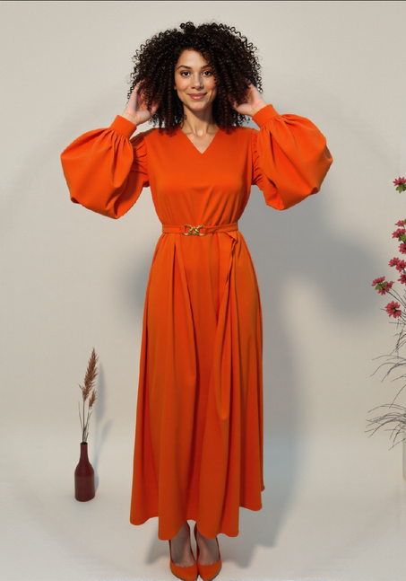 Robe manche bouffante