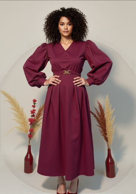 Robe manche bouffante