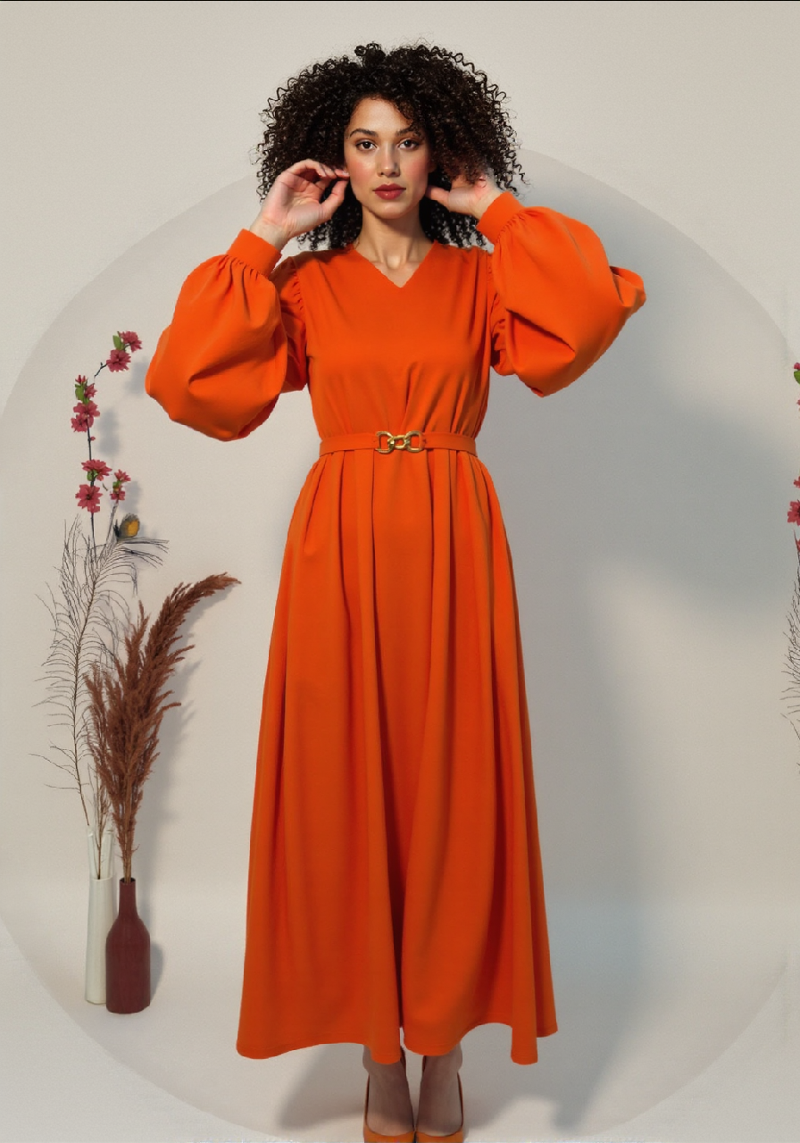 Robe manche bouffante