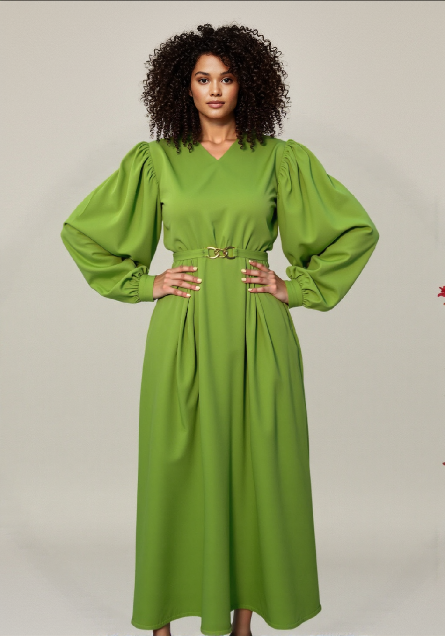 Robe manche bouffante
