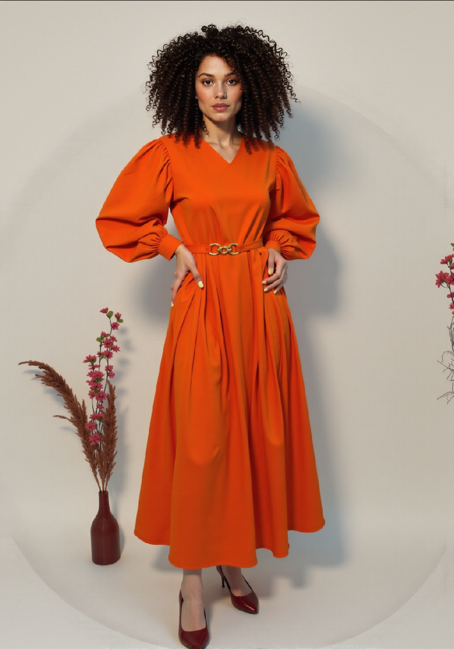 Robe manche bouffante