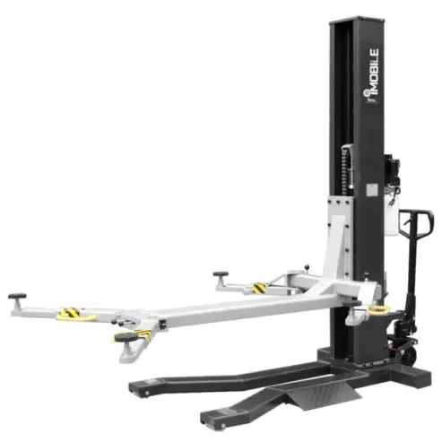 Ideal MSC-6KLP Mobile Single Post Lift – Black Edition: The Perfect Solution for Limited Space Applications