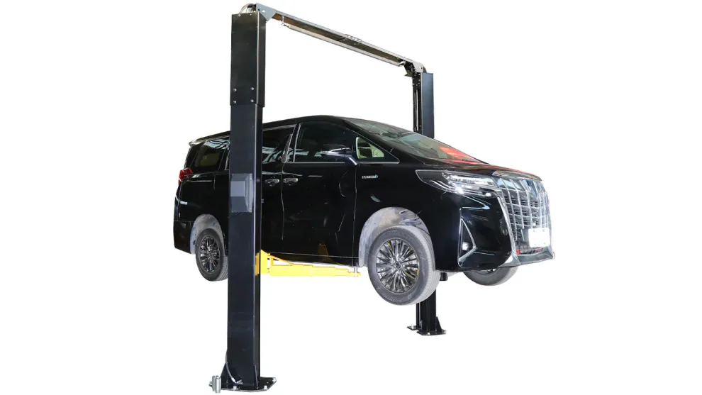 APlusLift 10,000LB 2-Post Overhead Asymmetric Single Release Car Lift with 3 Year Warranty - HW-10ASY